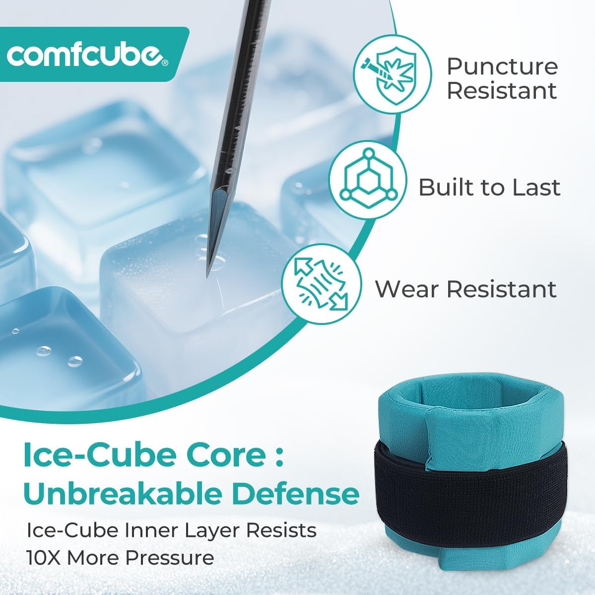 Ice Pack for Injuries, Reusable 2 Hours Long Lasting Flexible Cold Ice Pack Wrap for Swelling, Bruises, Sprain, Joint and Muscle Pain Relief, for Ankle, Wrist, Elbow & More Green