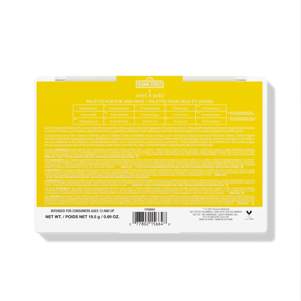 wet n wild x Sesame Street, Eye & Face Palette