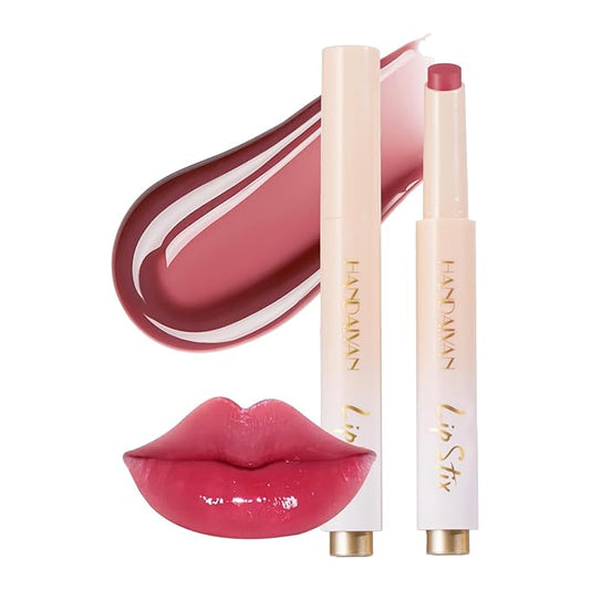 Lip Balm Click Slick, Honey Melting Lip Glow Oil, Moisturizing and Long-lasting Lip Plumper, Non Sticky Lipstick with Coconut Oil (04 Apple)