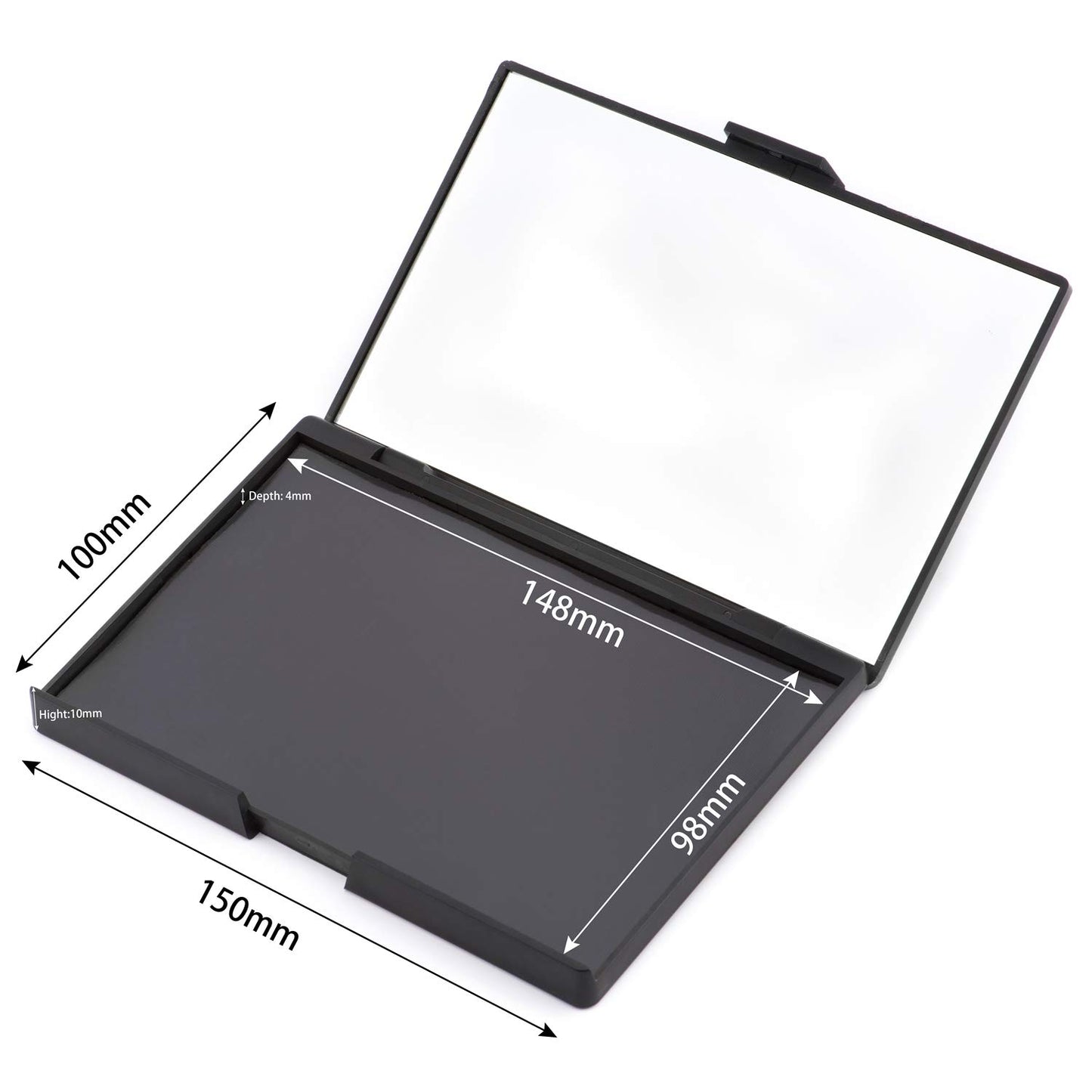 Empty Magnetic Plastic Eyeshadow Makeup Palette with 15Pcs Adhesive Empty Palette Metal Stickers for Eyeshadow Lipstick Blush Powder