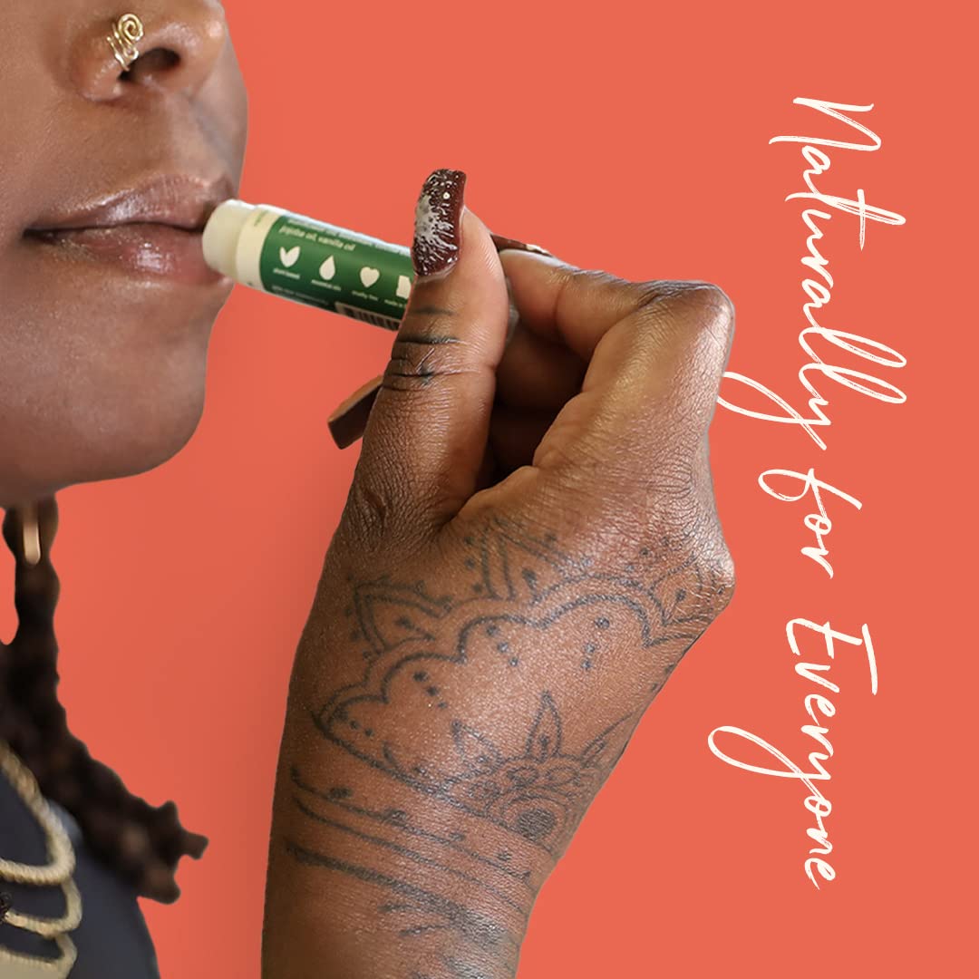 Herb’N Eden Peppermint Lip Balm Pack of 3 | Moisturizing and Soothing for Dry, Chapped Lips | 100% Natural Ingredients | Essential Oils