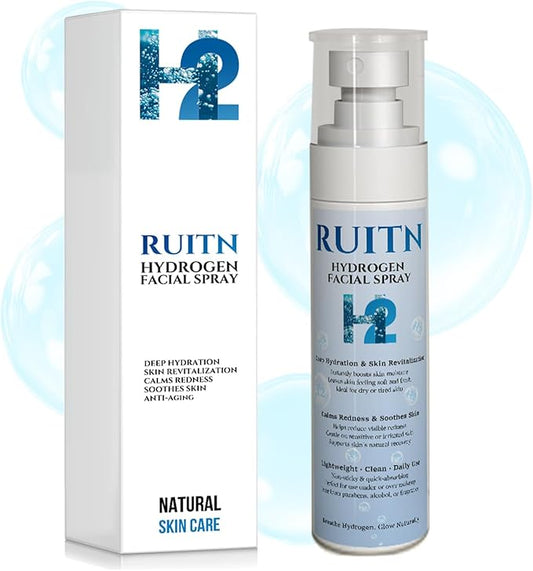Hydrogen Face Mist Hydrating Spray,with Hydrogen Water Tablets, H2 Water Facial Spray for Deep Hydration,Anti-Aging Antioxidant Rejuvenation,Portable Design