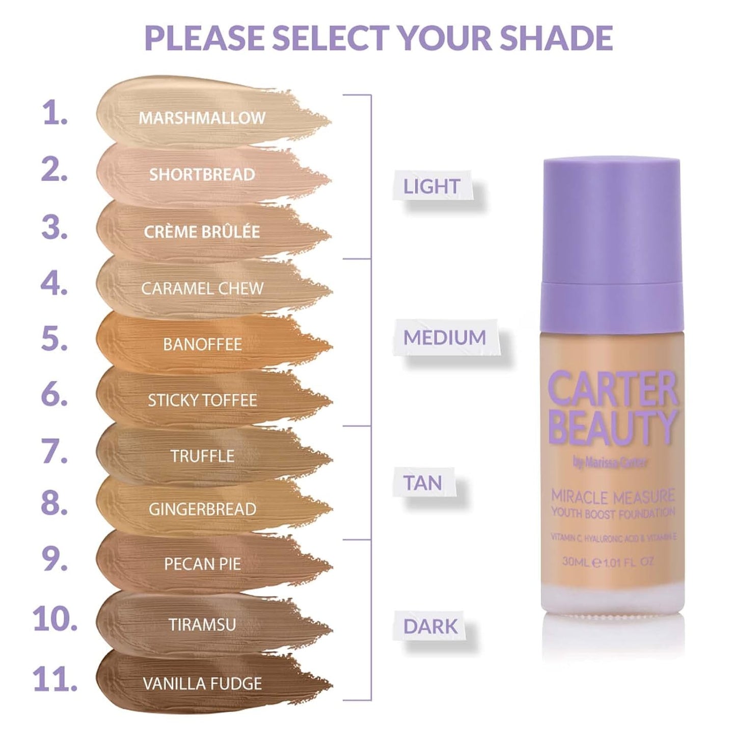 Carter Beauty Miracle Skin Set - Shortbread for Women 7 Pc