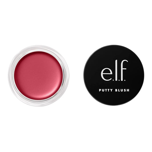 e.l.f. Putty Blush, Creamy & High-Pigment Formula For A Natural Glow, Delivers A Semi-Matte & Powder Finish, Vegan & Cruelty-Free, Caribbean