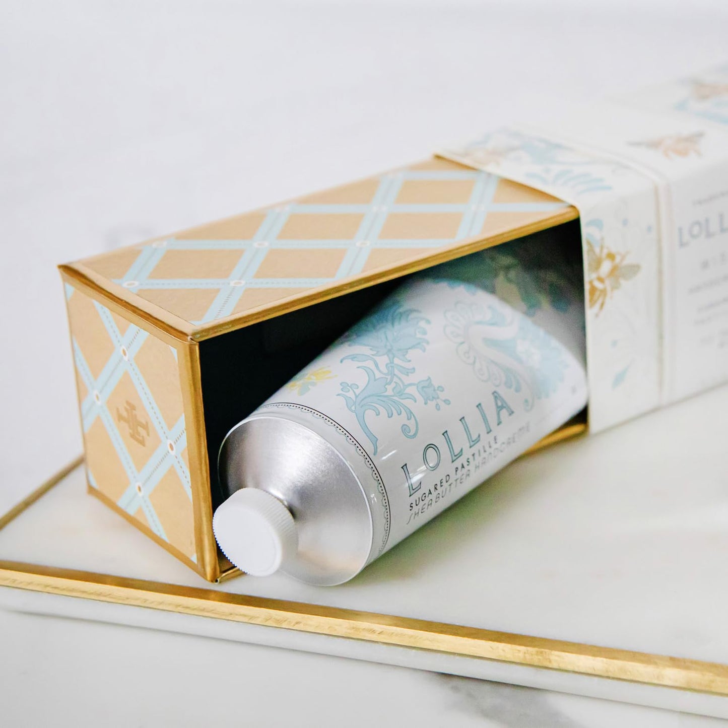 LOLLIA Handcreme, 4 oz Wish Scented Hand Cream for Women, Moisturizing Hand Lotion for Dry Hands, Shea Butter & Cocoa Butter, Quick Absorbing Lotion