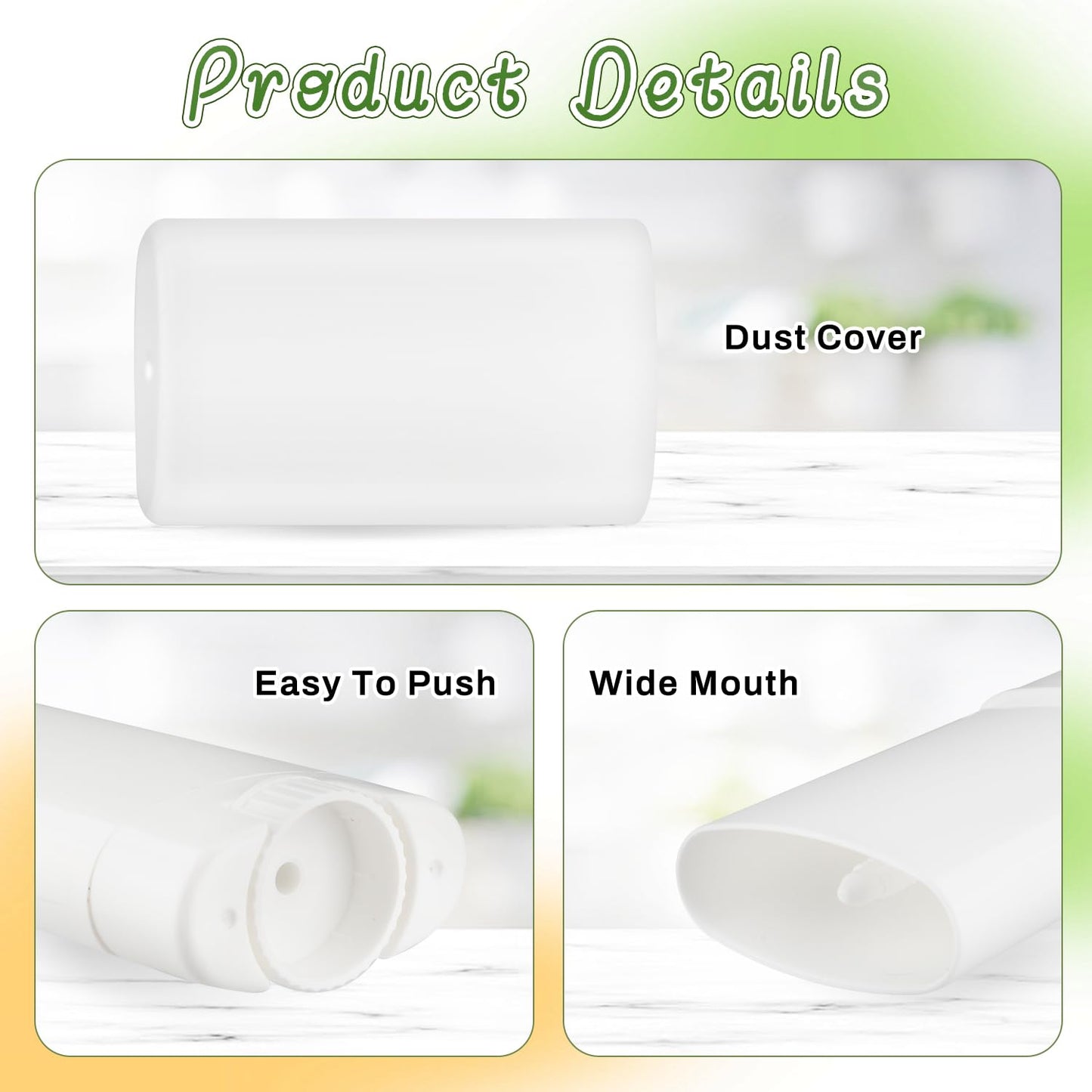 30 Pieces 15g/0.5oz White Oval Plastic Lip Balm Tubes,Empty Deodorant Bottles,Twist-Up Chap Stick Storage Containers for DIY Homemade Sunscreen Bar,Moisturizing Stick,Crayon