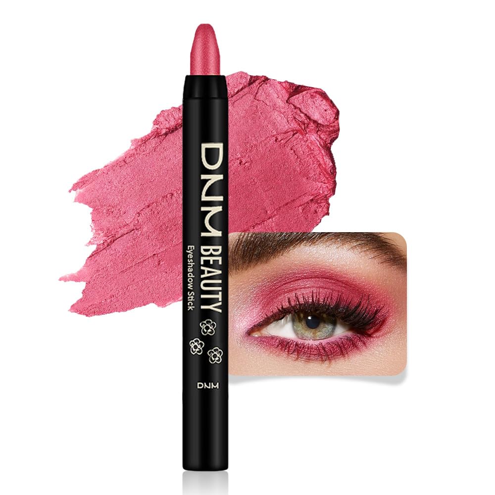 evpct Red Shimmer Cream Eye Shadow Brightener Sticks Set for Eyes, Red Shimmery Matte Pencil Eye shadow Applicator Stick Pen Palette Makeup Waterproof sombras en crema para ojos 35#