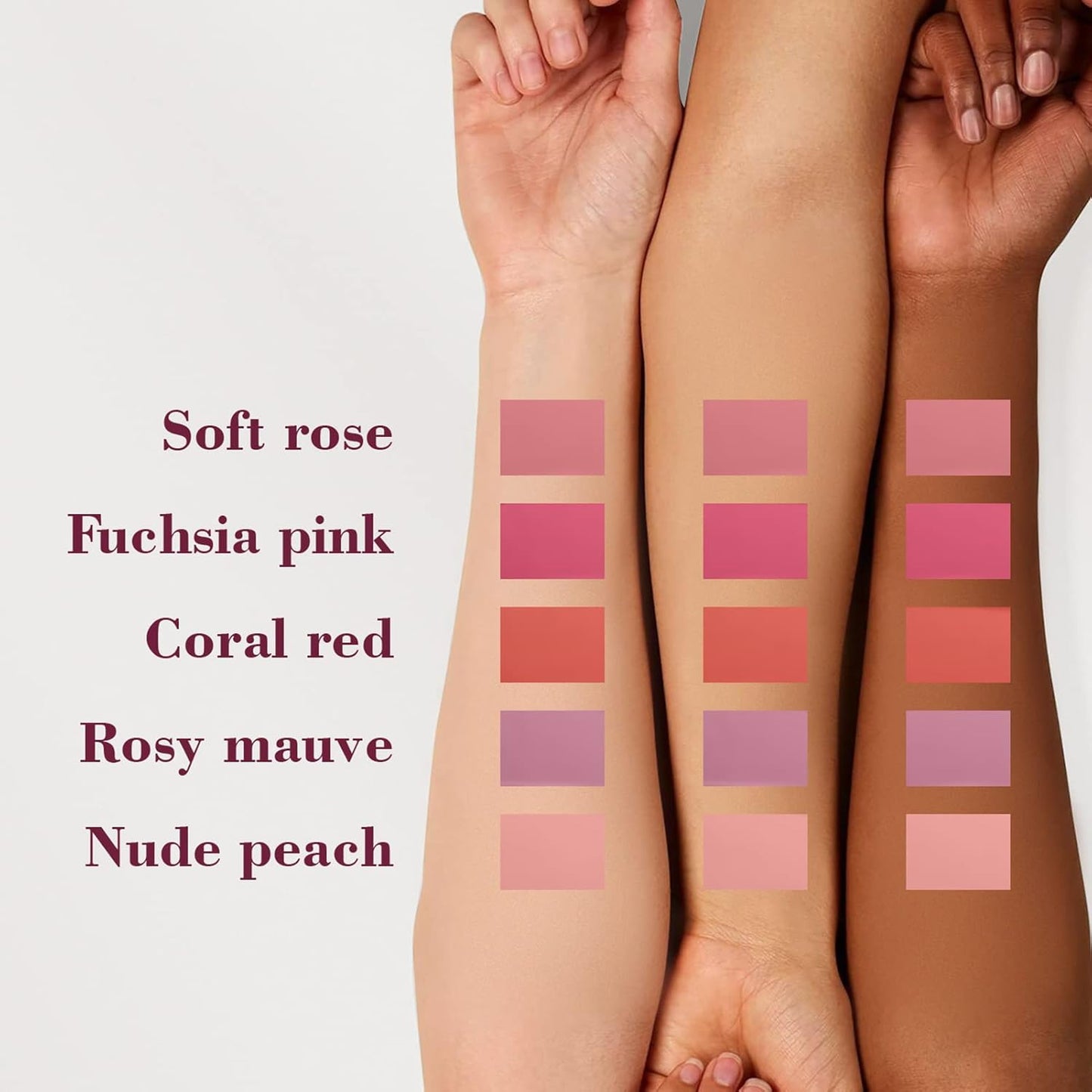 Cilrofelr Dewy Liquid Blush, Soft Cream Liquid Blush for Cheek, Buildable & Blendable Pigment, Lightweight & Smooth Texture, Longwear Formula for a Soft, Natural Flush (02 Fuchsia Pink)