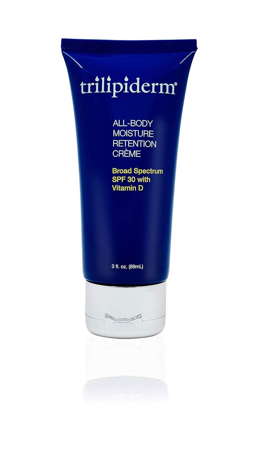 Trilipiderm 3 x All-Body Moisture Retention Creme 3x and All-Body Moisture Retention with Spf 30 Broad Spectrum 3oz size Travel Size 6-pack Sets - Air Travel, Gift, Purses, Gym Bag Lotion
