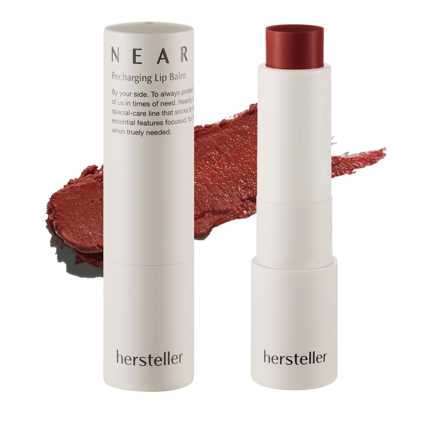 hersteller Nearby Recharging Lip Balm Vegan Butter Complex Intensive Moisturizing Treatment for Dry Lips and Cheek Natural Healthy Colors Red Origin