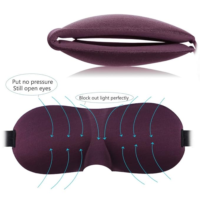 Purple Eye Mask for Sleep and Deep Meditation