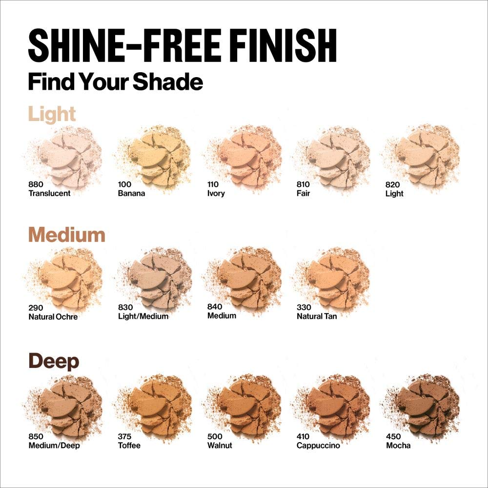 Revlon ColorStay Pressed Powder Face Makeup, Longwearing, Fragrance-Free, Noncomedogenic, 375 Toffee, 0.3 Oz