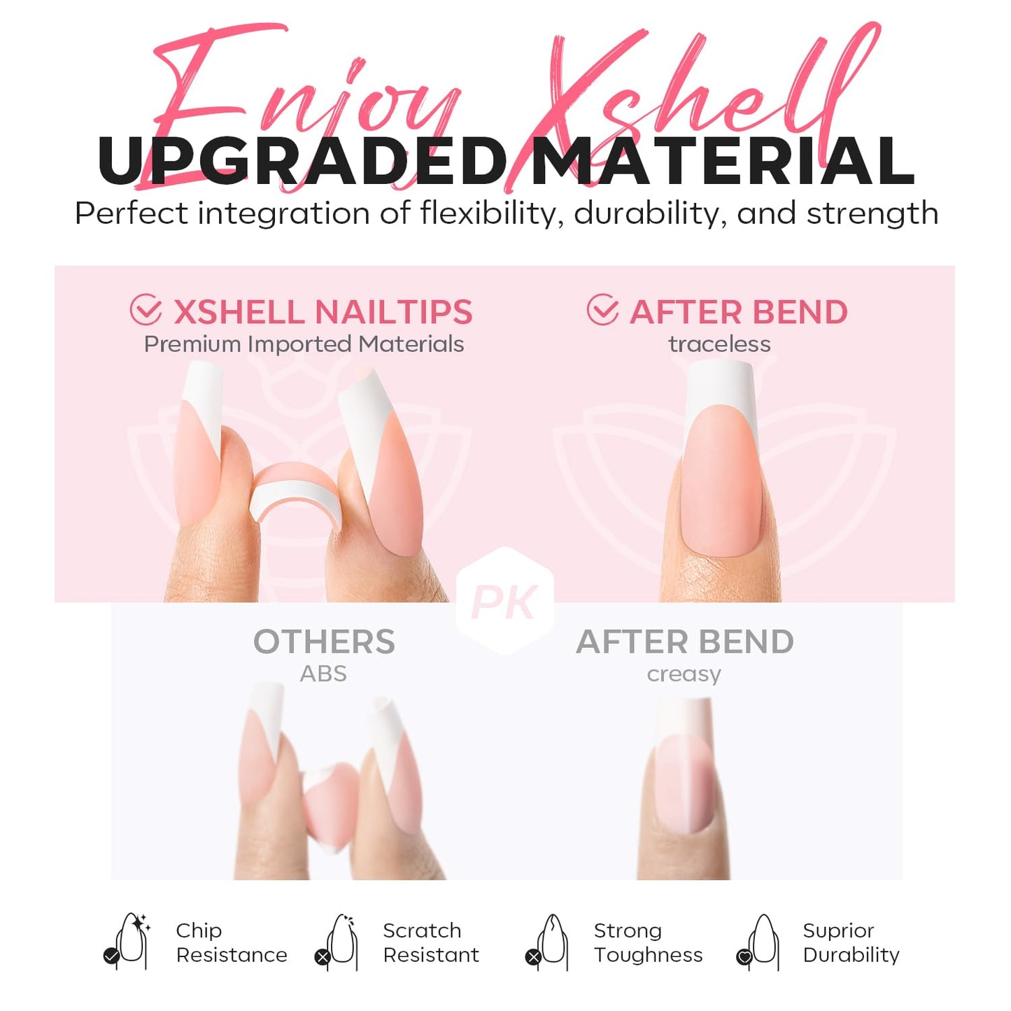 modelones Press on Nails, 150 Pcs French Tip Press on Nails, NailBoxie Brown Short Almond Nail Tips, Soft Gel Nail Tips, Ideal for Wedding, Party, Daily DIY Nail, 15 Sizes (S)