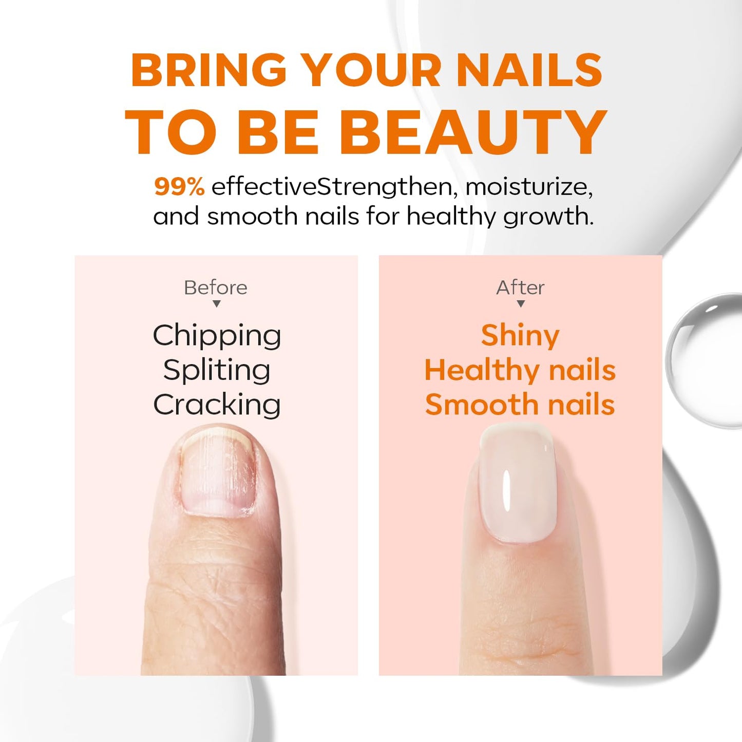 modelones Nail Strengthener, Milky White Nail Polish Natural Nail Concealer Foundation Air Dry Nail Growth Polish for Damaged Nails Imperfection Masking Gifts for Women 15ml