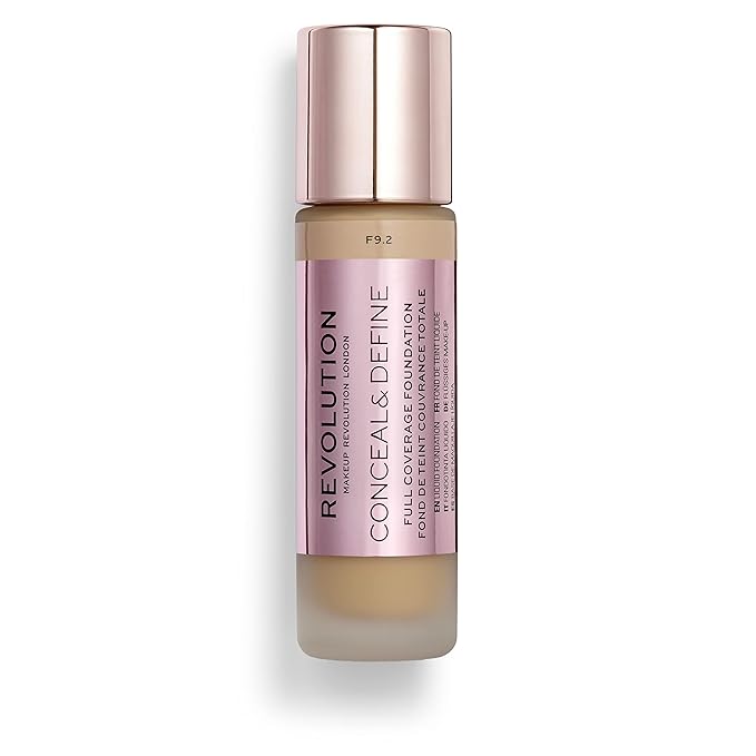 Makeup Revolution Conceal and Define Concealer, Full Coverage & Matte Finish, C4.5 for Fair/Light Skin Tones, Vegan & Cruelty-Free, 0.7 Fl Oz