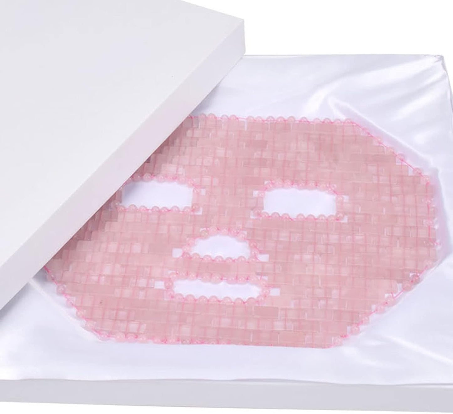 Rose Quartz Mask｜100% All Natural Jade Face Mask｜Diminish Puffiness｜Soothe Eye Fatigue｜Dark Circles Face Caring