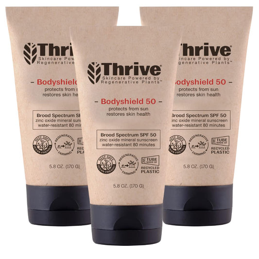 Thrive Natural Care Reef Safe Sunscreen SPF50 - Hawaii 104 Reef Act Compliant - Mineral Sunscreen Non-Nano Zinc Oxide - Vegan, (5.8 Oz (Pack of 3))
