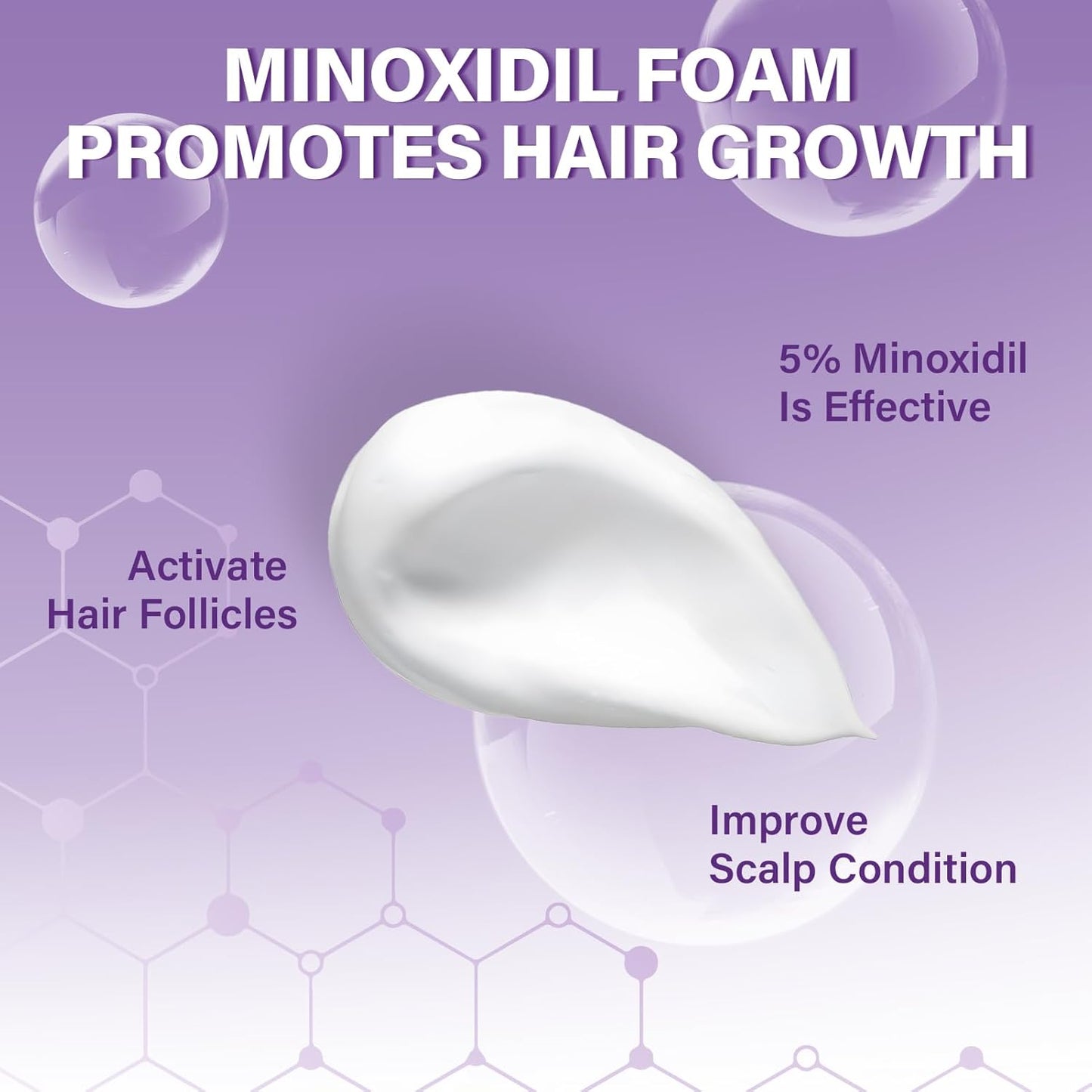 5% Minoxidil Foam for Women Hair Growth Foam Suitable for Hair Thinning Receding Hairline and Hair Loss to Hair Regrowth Get Thicker Fuller Hair 3 Bottles 2.11 Ounces Each
