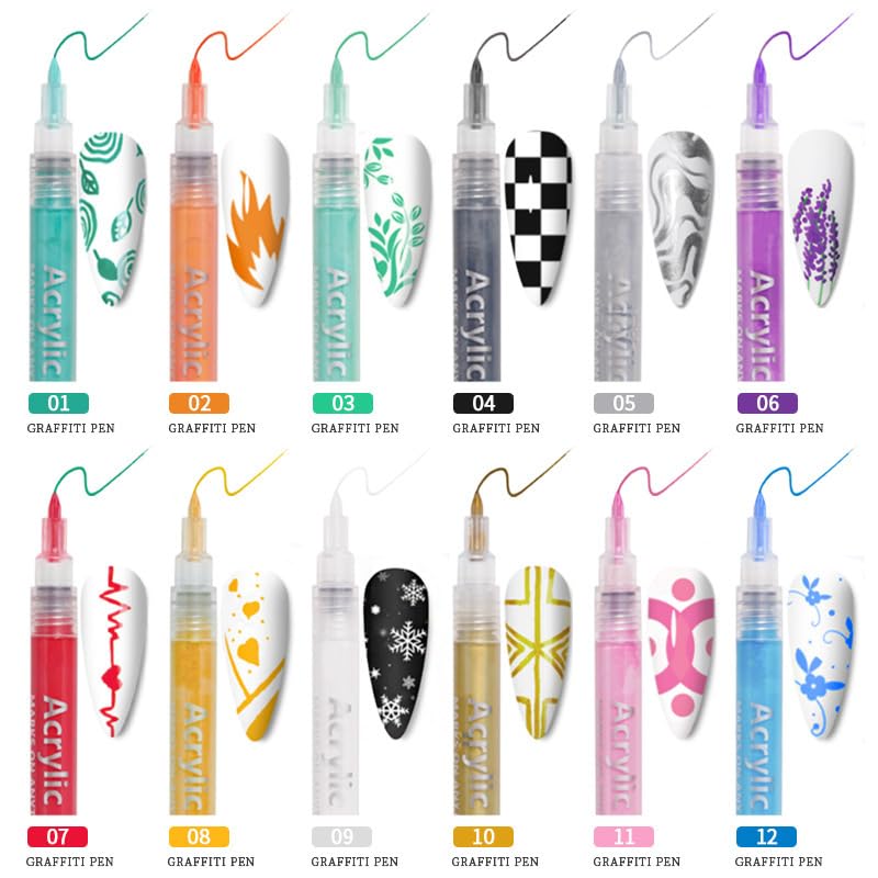 Nail Polish Pen, 1 PCS Nail Art Pen, Nail Pencil, DIY Drawing Painting Pen, for Nails DIY (Green)