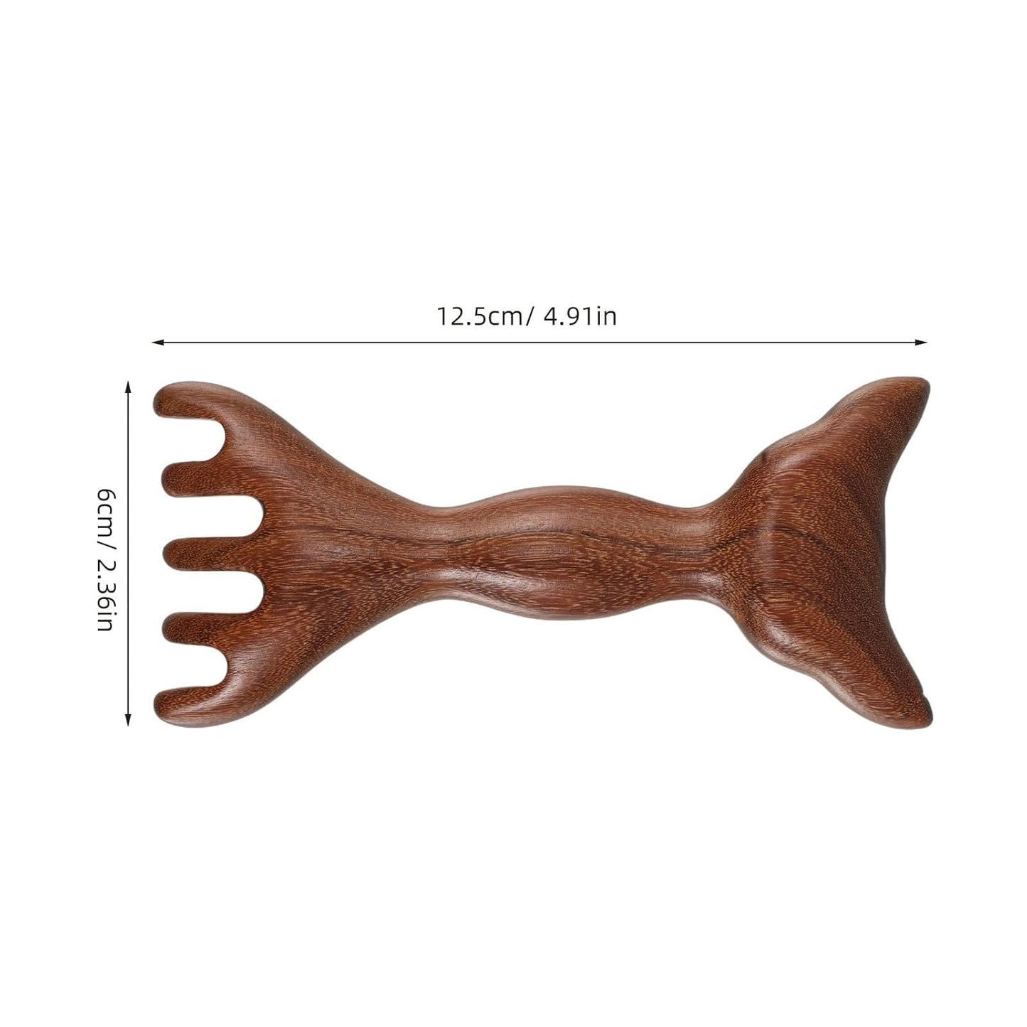 Wooden Scalp Massage Tool Massage Comb with Double-headed Antler Wooden Scalp Massager for Gua Sha Head Neck Face Care