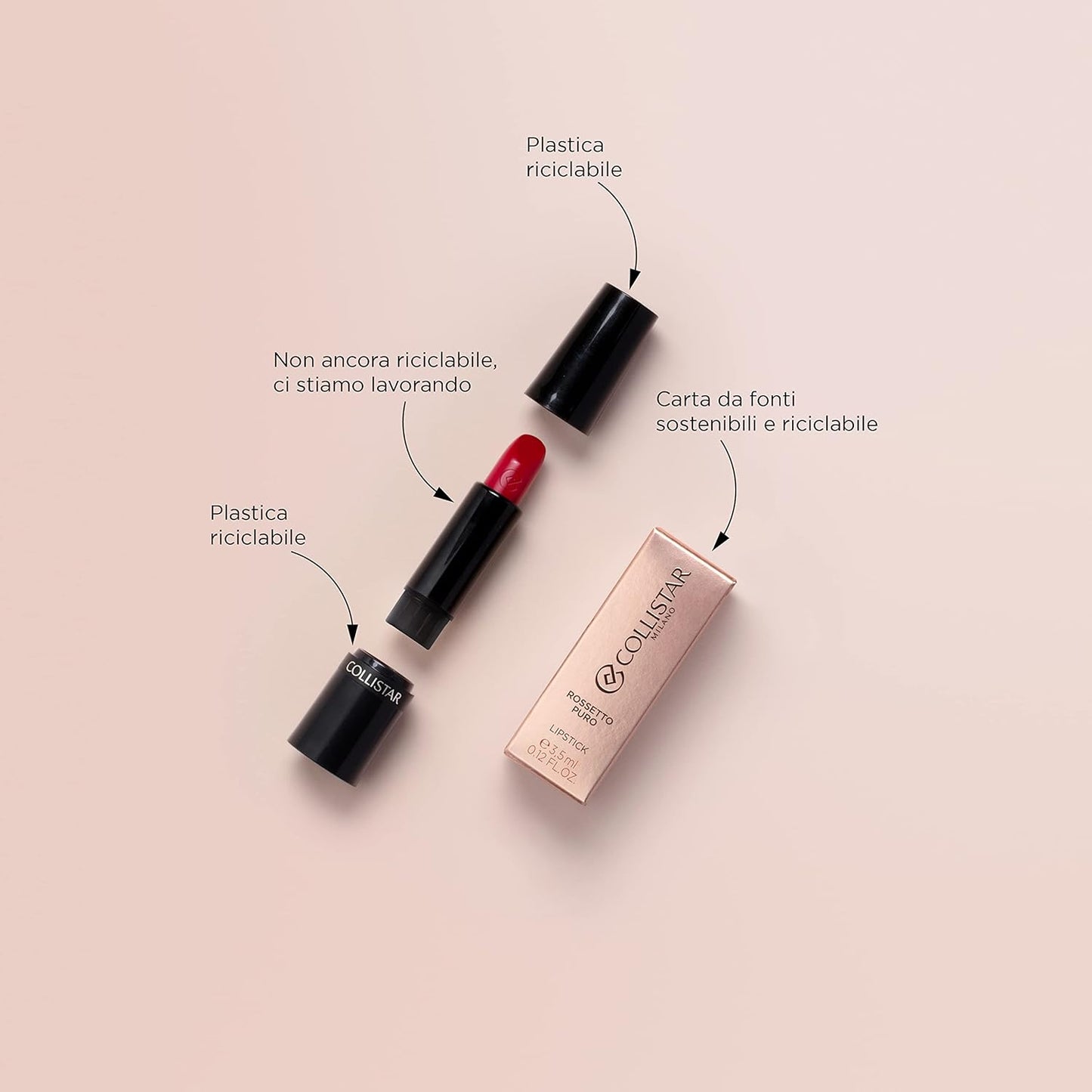 Collistar Balsamo Labbra Puro Lip Balm, 0.1 Fl Oz Made in Italy èitalian import]