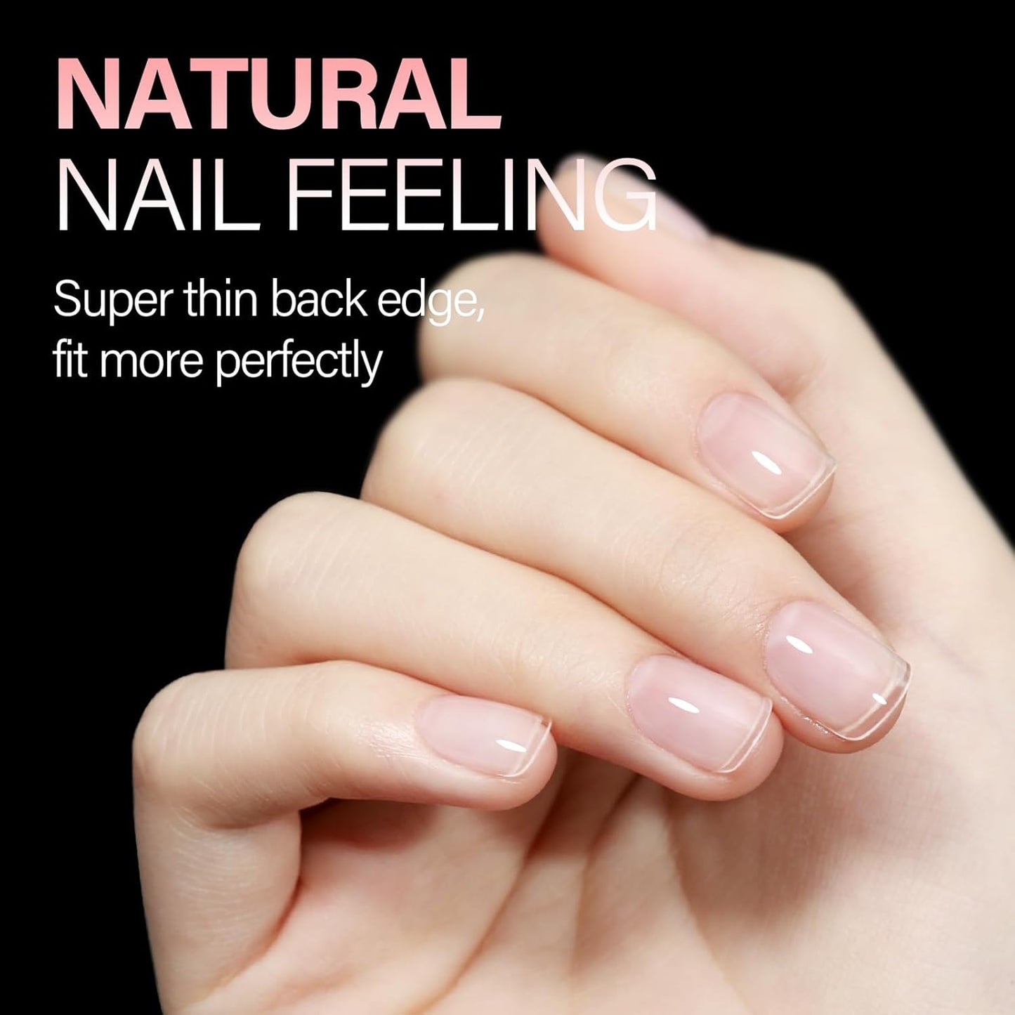 AILLSA Extra Short Square Nail Tips Full Cover Half Matte Nail Tips Clear Gelly Pre-Shaped Nails Tip Press On False Tip Extension for Home DIY Manicure Salon 216PCS 12 Sizes