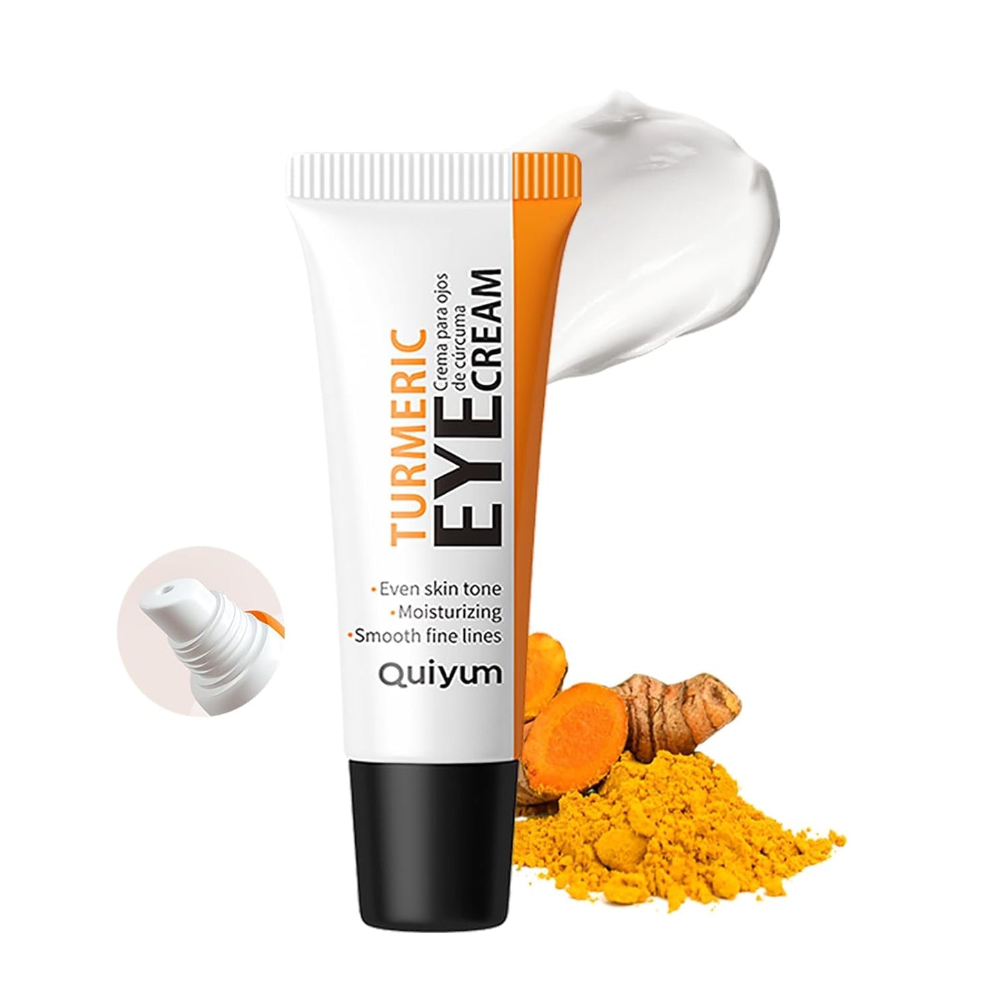 Turmeric Under Eye Cream, For Dull Eye Skin, Fine Lines, Eye Bags, Dark Circles, Eye Firming, Even Skin Tone, Hydrating, Moisturizes, Smooths Fine Lines Under Eye Serum, Turmeric Booster Eye Treatment Eye Cream