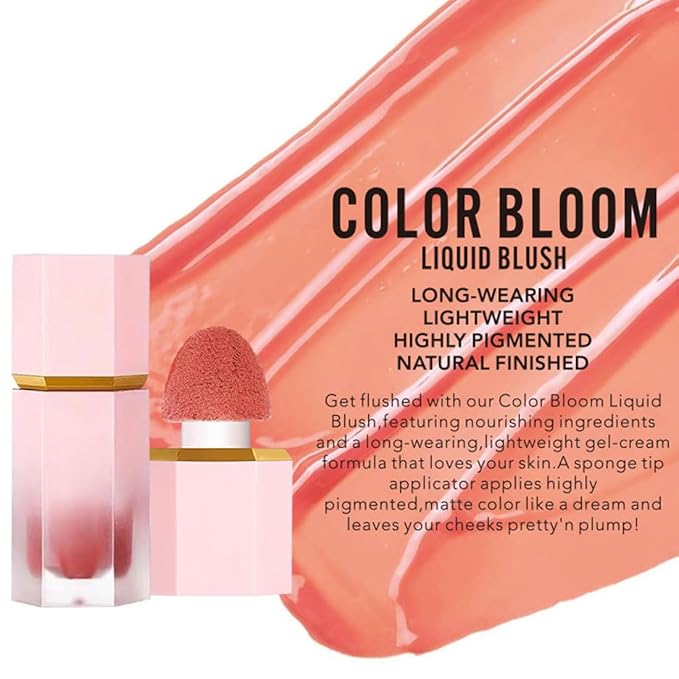 Liquid Blush Makeup, Cream Blush for Cheeks, Waterproof Long Lasting Blush Face Makeup Blush Beauty Wand for Cheeks & Lip Tint Natural Cream Blusher Makeup for All Skin Tones(#02 Rose Ritual)