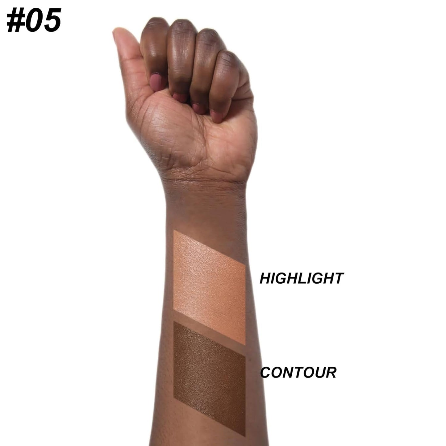 FOCALLURE 2 in 1 Cream Bronzer and Highlighter Stick,Non-greasy & Non-drying Contour Pencil,Easy to Create a Natural Matte Finishing,Long Lasting & Waterproof Face Brighten Make up Pen,DEEP