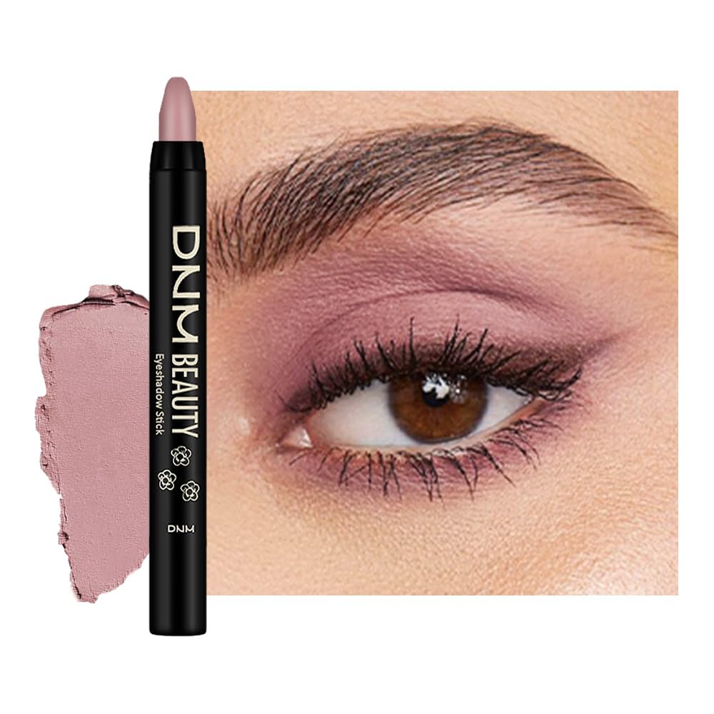 evpct Mauve Matte Cream Eye Shadow Sticks Brightener Pencils for Women, Longwear Mauve Silky Eyeshadow Applicator Stick Pen Waterproof, Blendable Crease-Proof Stick Eyeshadow Matte Eye Makeup 81