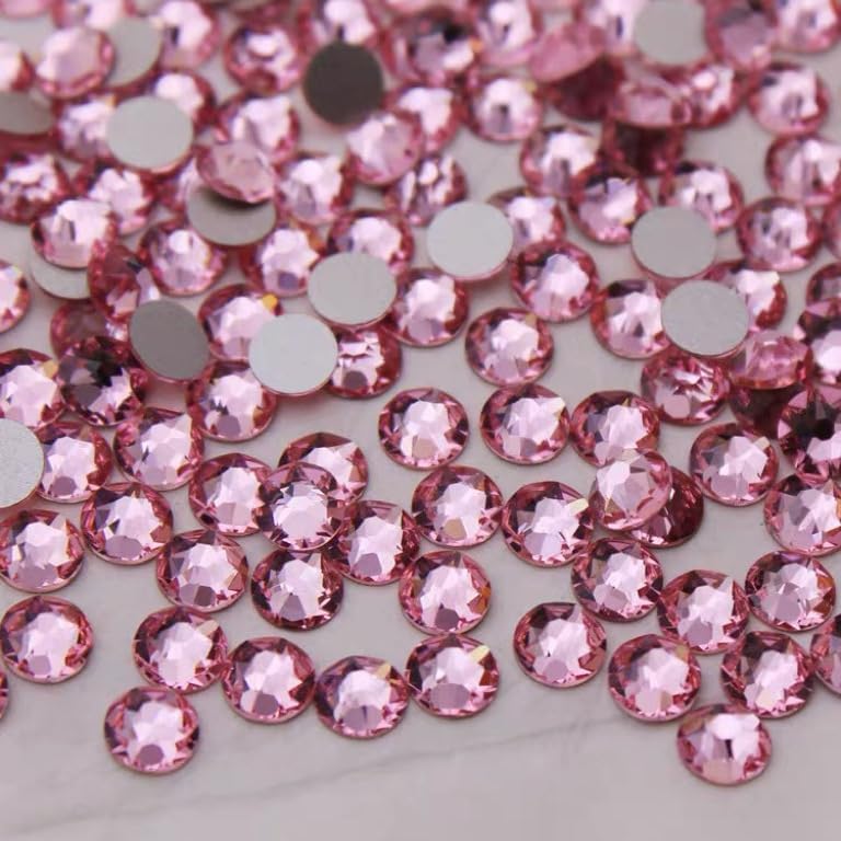 Pink and Red Rhinestones with Glue(S8-S30) for Bedazzling,2mm-6mm Non-Hotfix Flatback Nail Gems Beads with B7000, Resin Nail GemsStones Diamond Kit for Bedazzle Crafting, Nails DIY Art Decoration