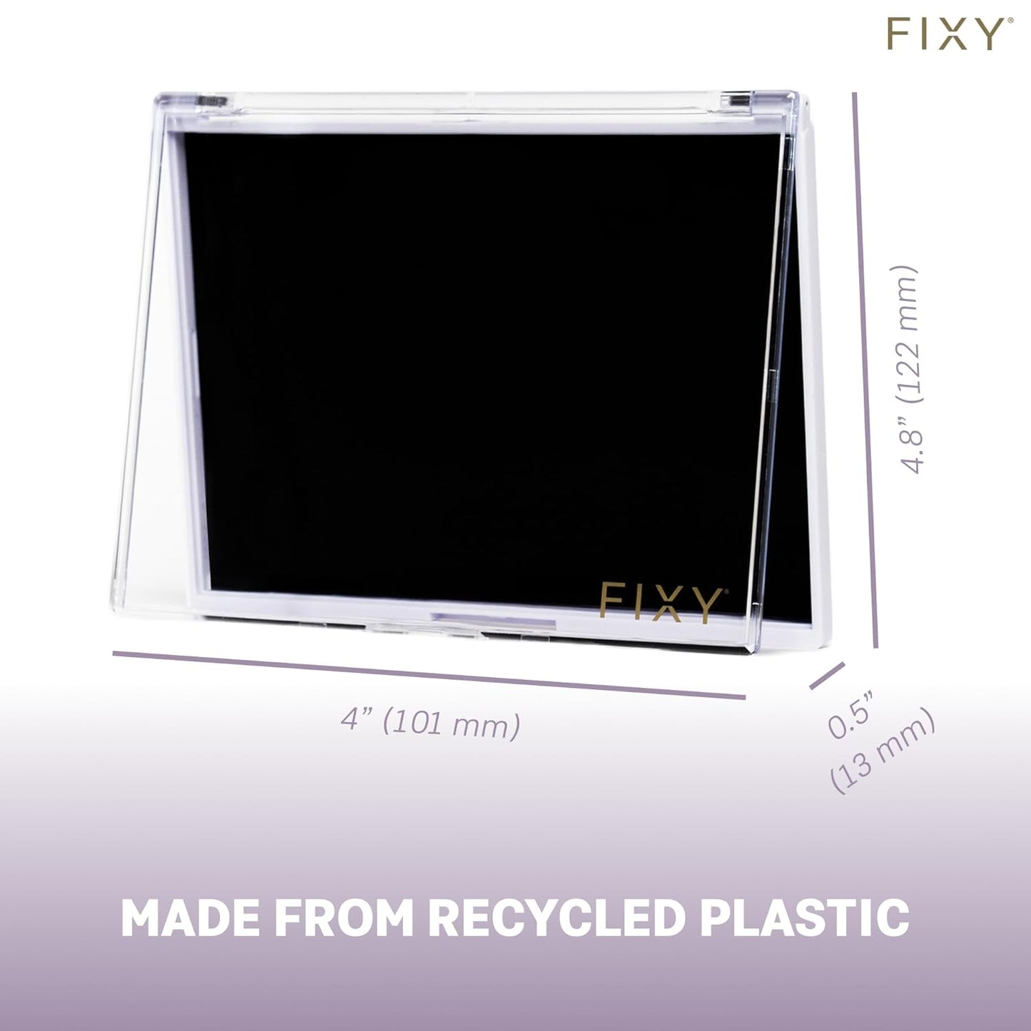 FIXY Extra Small Magnetic Makeup Palette | 4.8"x4.0" Clear-Top Organizer – Depot, Organize & Declutter Eyeshadow, Blush & More – Travel-Friendly, Customizable & Portable