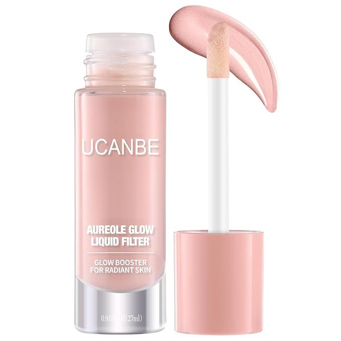 UCANBE Halo Glow Liquid Filter, Face Complexion Booster For Radiant Skin All Day Longwear, Soft-Focus Look Sodium Hyaluronate Vegan & Cruelty-Free - 0.91OZ Rose Glow