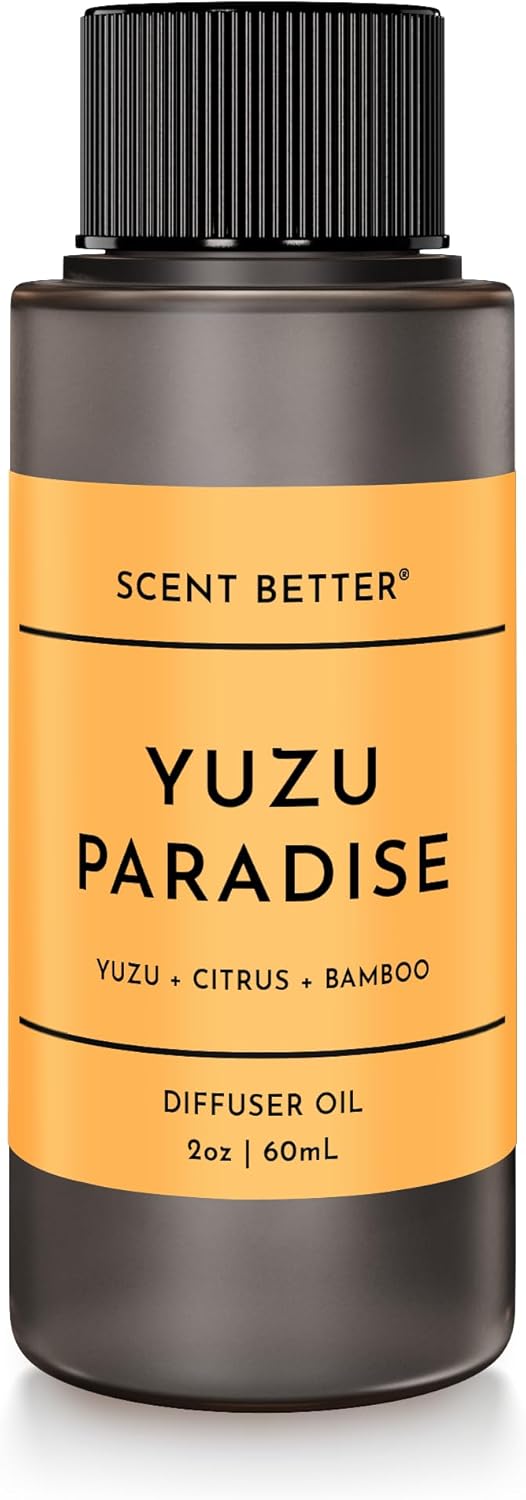 Scent Better Yuzu Paradise Aroma Essential Oil Blend: an Aromatherapy Blend of Yuzu, Citrus, and Bamboo for Ultrasonic Diffusers & Nebulizers (2 Fl Oz, 60 mL)