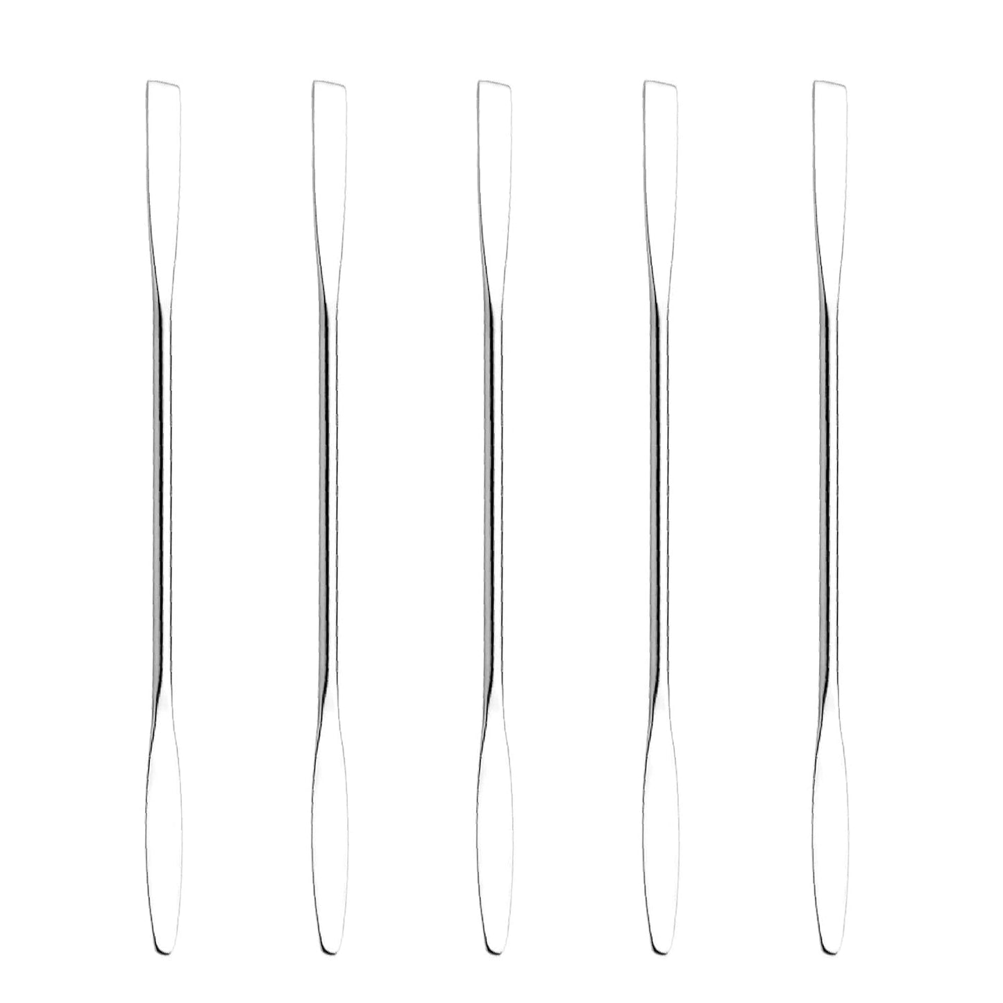 5Pcs Makeup Spatula tool metal Set Professional Beauty Stainless Steel Cosmetics Mixer Long Metal Spatula Depotting Mixing Tool (#1)