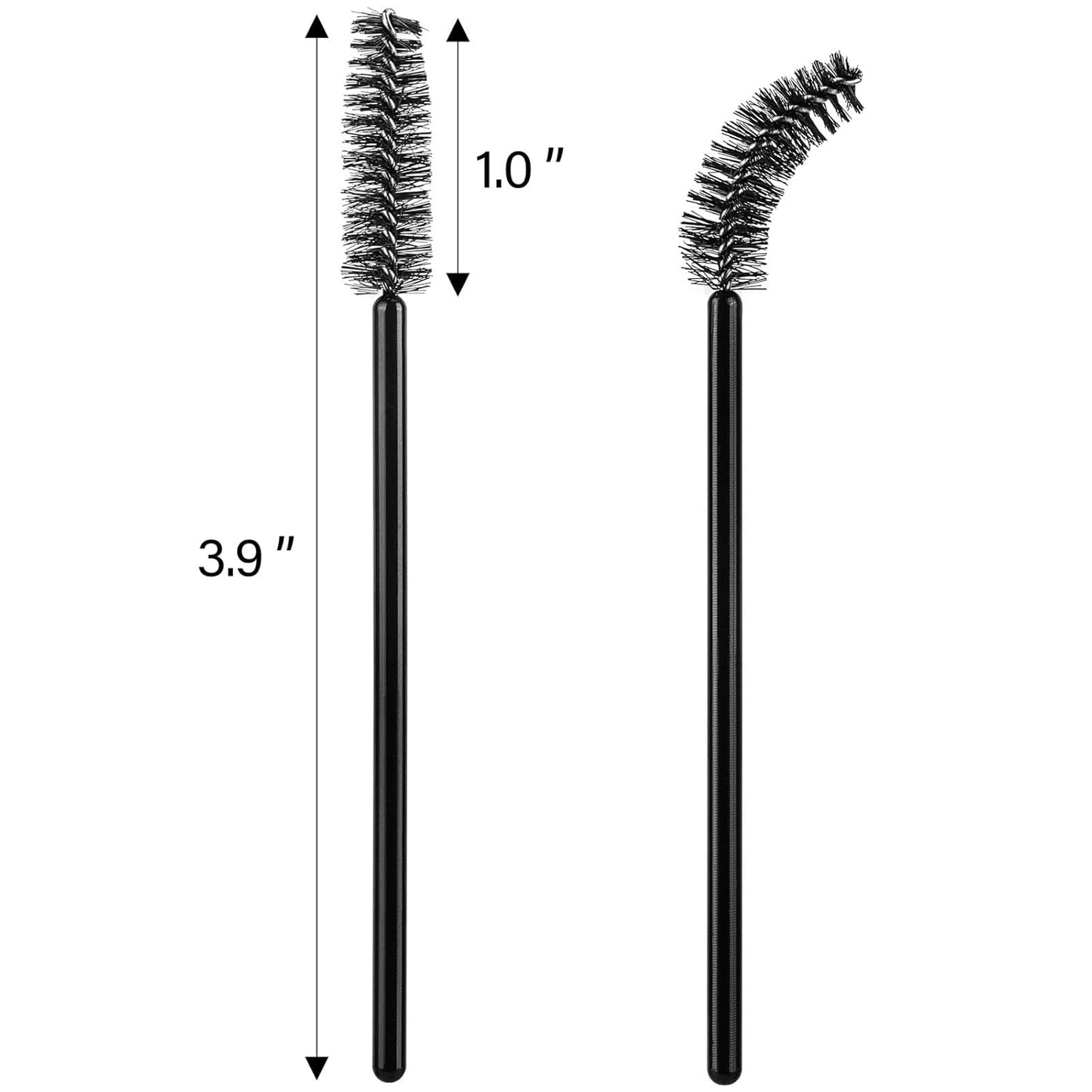1000 Disposable Mascara Wands Eyelash Brushes Spoolies for Eyebrow Eye Lash Extension Black