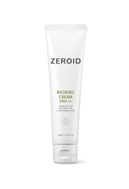 ZEROID | Richenic Cream with Urea 5% | Intensive Skin Care for Dry & Disordered Skin | Korean Face Moisturizer | Skin Lotion for Barrier Repair | Korean Dermocosmetic Skincare | 2 fl oz (60ml)