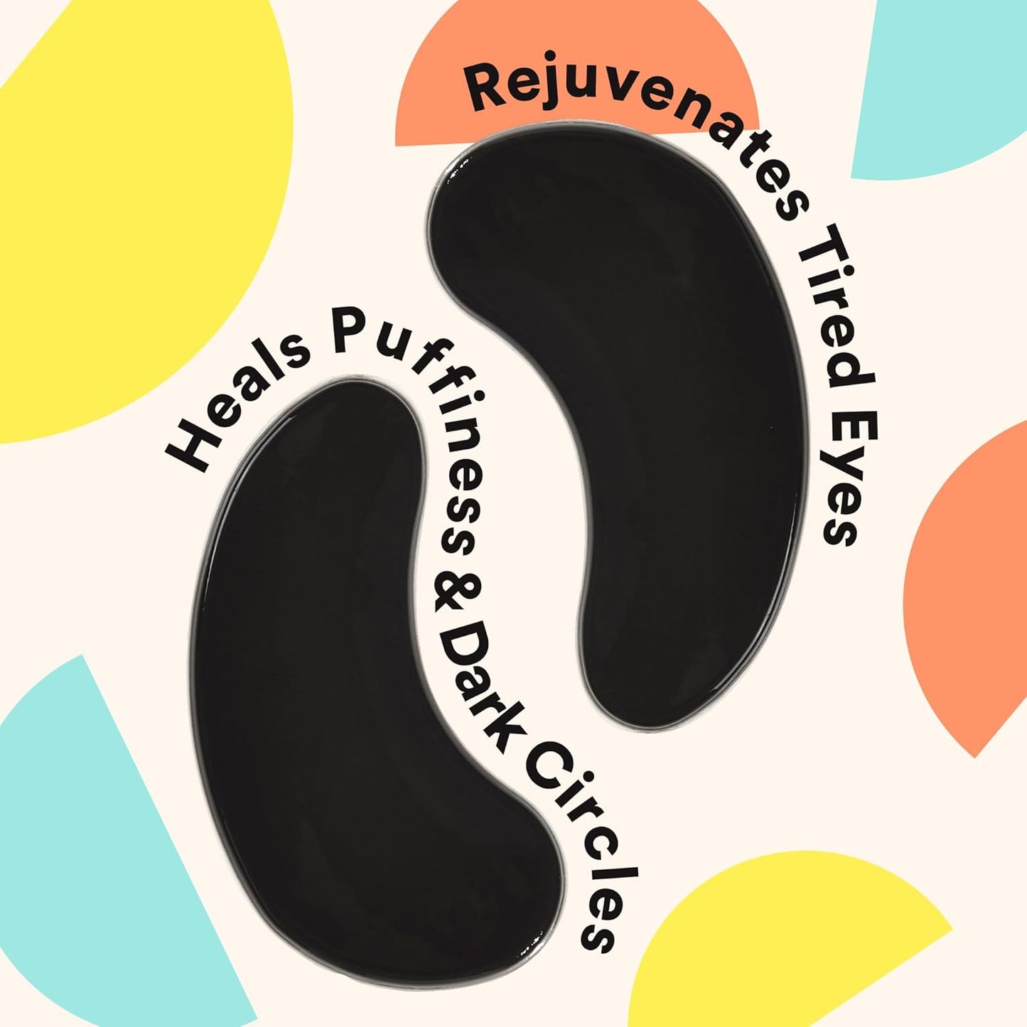 BLAQ Eye Masks for Dark Circles, Wrinkles and Puffiness. Hydrating and Cooling with Marine Algae and Activated Charcoal, Vegan and Cruelty-Free, Hyaluronic Acid Bright Eyes, 5-Pairs