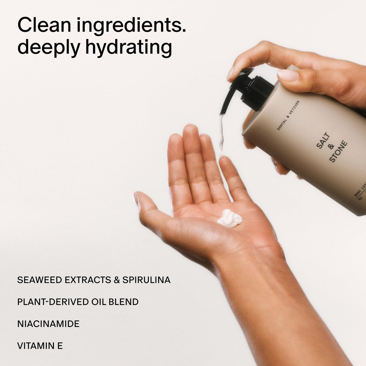 Salt & Stone Body Lotion for Women & Men| Scented Daily Body Lotion | Hydrates, Nourishes & Softens Skin | Restores Dry Skin | Fast-Absorbing | Cruelty-Free & Vegan (450 ml) (Bergamot & Hinoki)