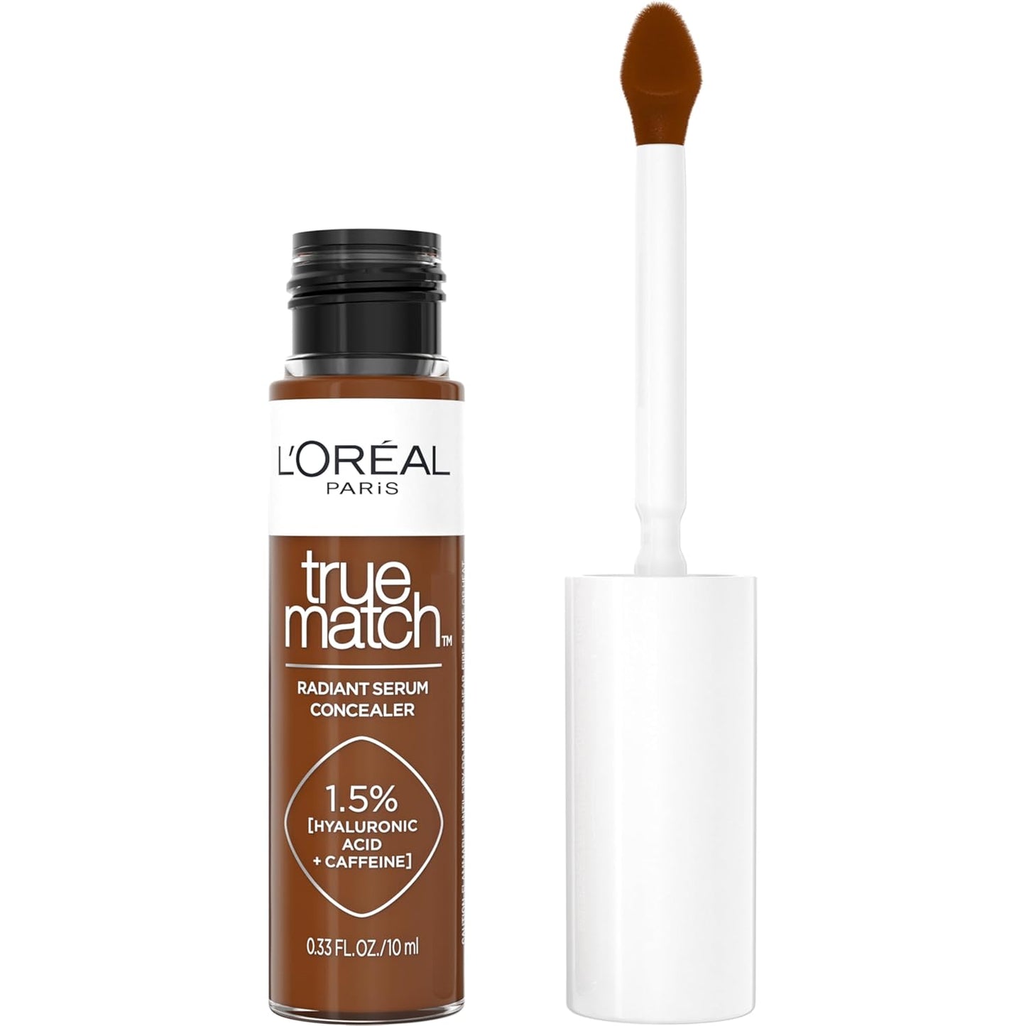 L’Oréal Paris True Match Radiant Serum Concealer, Brightening Under Eye Concealer Make Up with 1.5% Hyaluronic Acid and Caffeine, W10.5, 0.33 Oz