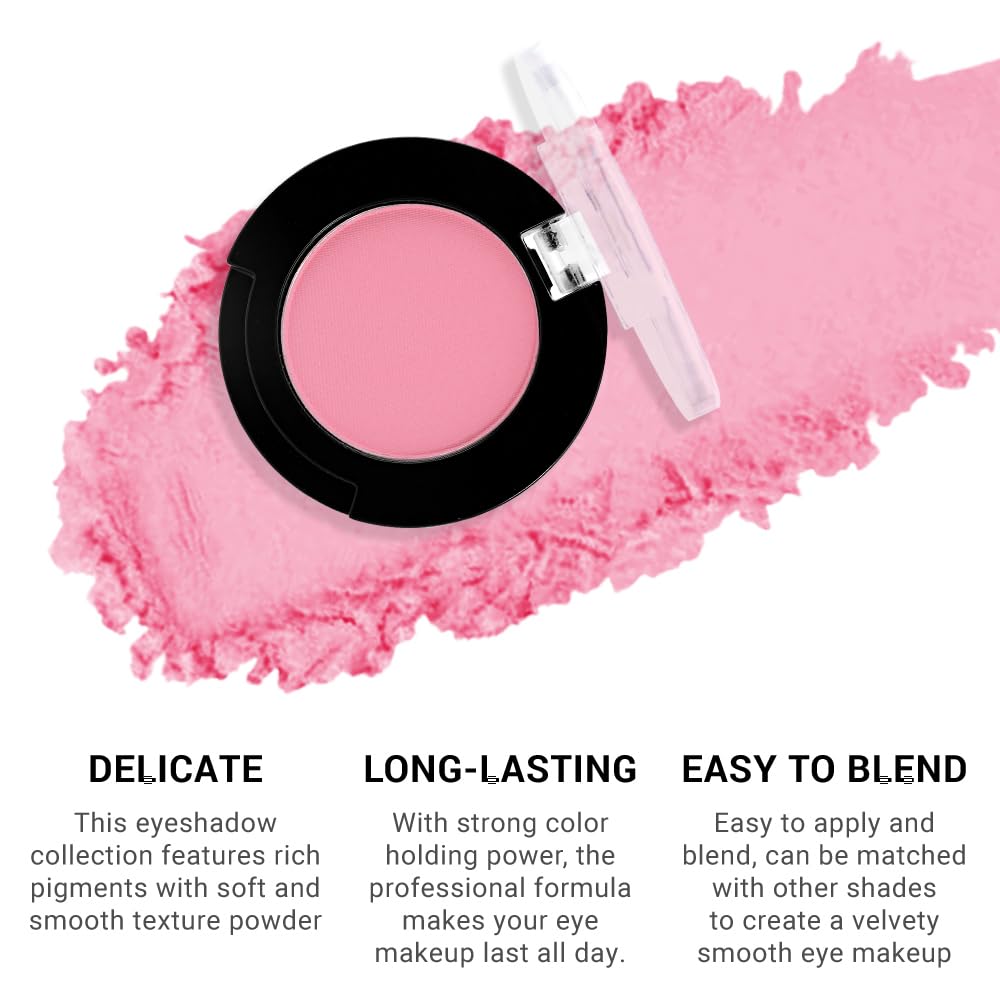 Monochrome Matte Eyeshadow Makeup Palette,Highly Pigmented Grapefruit Color Eyeshadow Palette,Matte Pressed Powder Eye shadow Makeup,Single Vegan Eye Shadow,Daily Evening Women Girls Eyeshadow Gift10#