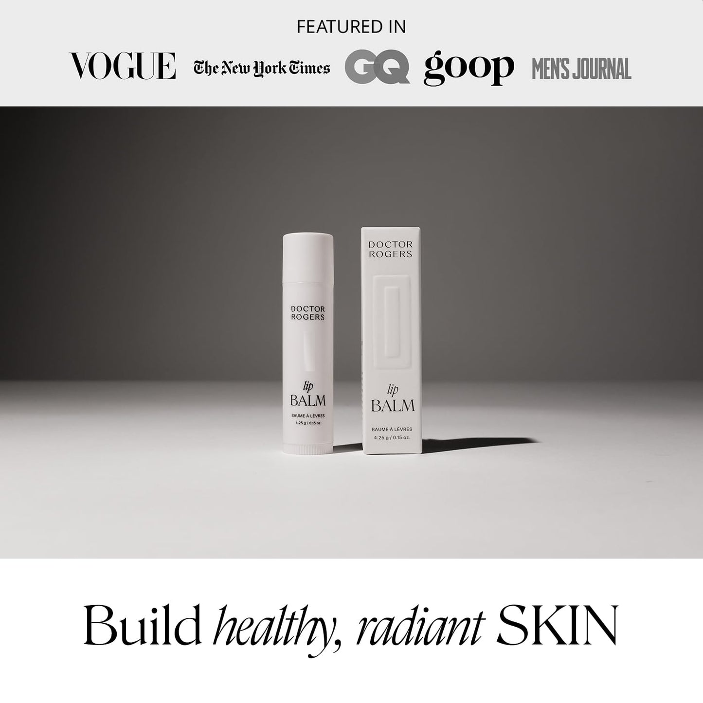 Doctor Rogers Lip Balm, Hydrating and Softening Lip Moisturizer For Very Dry Lips, Dermatologist-Created, Natural, & Hypoallergenic Moisturizing Lip Balms, 4.25g Tube