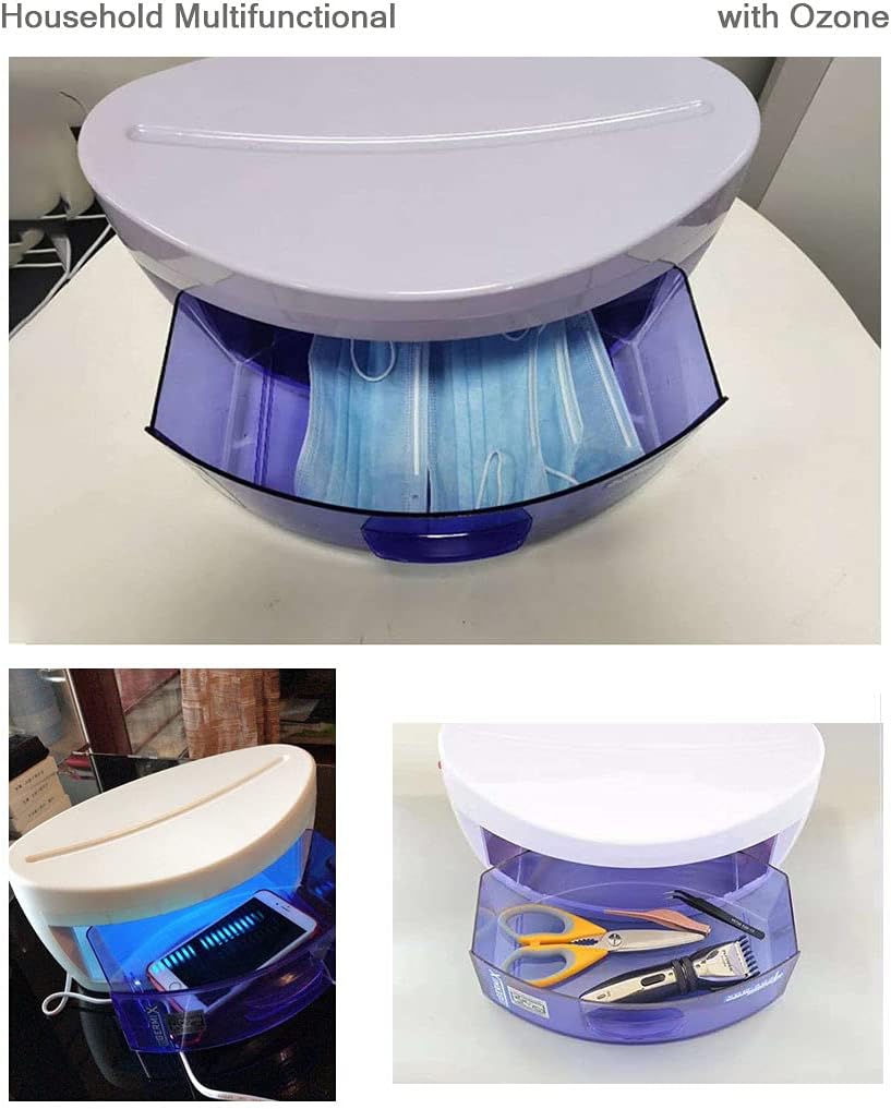 UV Sterilizer Disinfection Cabinet Ozone Disinfect for Nail Tools Nail Art Equipment Tool Manicure Portable Nail Disinfection Box Hairdressing Tool,Multipurpose for Health & Household