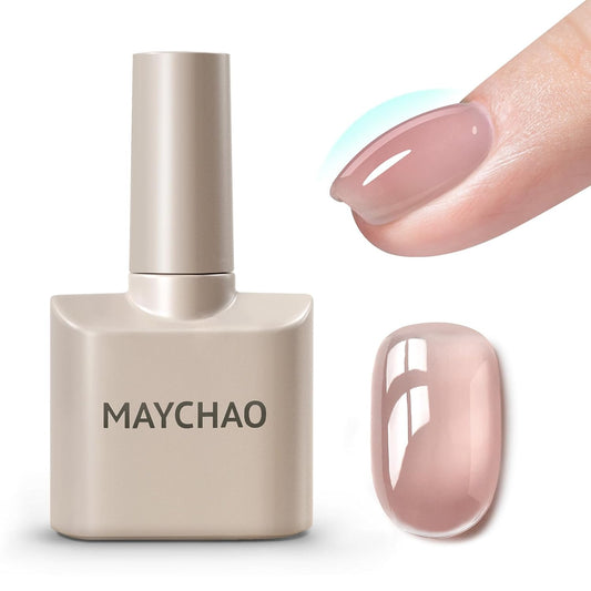 MAYCHAO Light Purple Builder Gel for Nails, 15ml Mauve Nail Strengthener in a Bottle, Nail Extension Hard Gel, Soak Off Long Lasting UV Light Cure