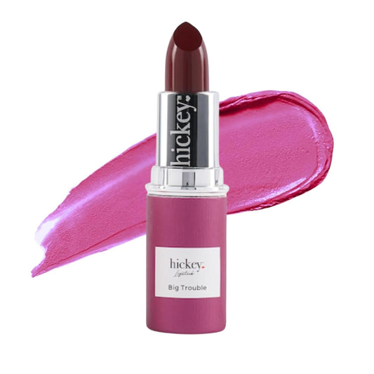 Hickey Lipstick Big Trouble Berry Wine Lipstick Refill - Hydrating & Moisturizing Shade, Lip Color for Women, Berry Lipstick Long Lasting, Gluten-Free & Vegan with Highly Pigmented