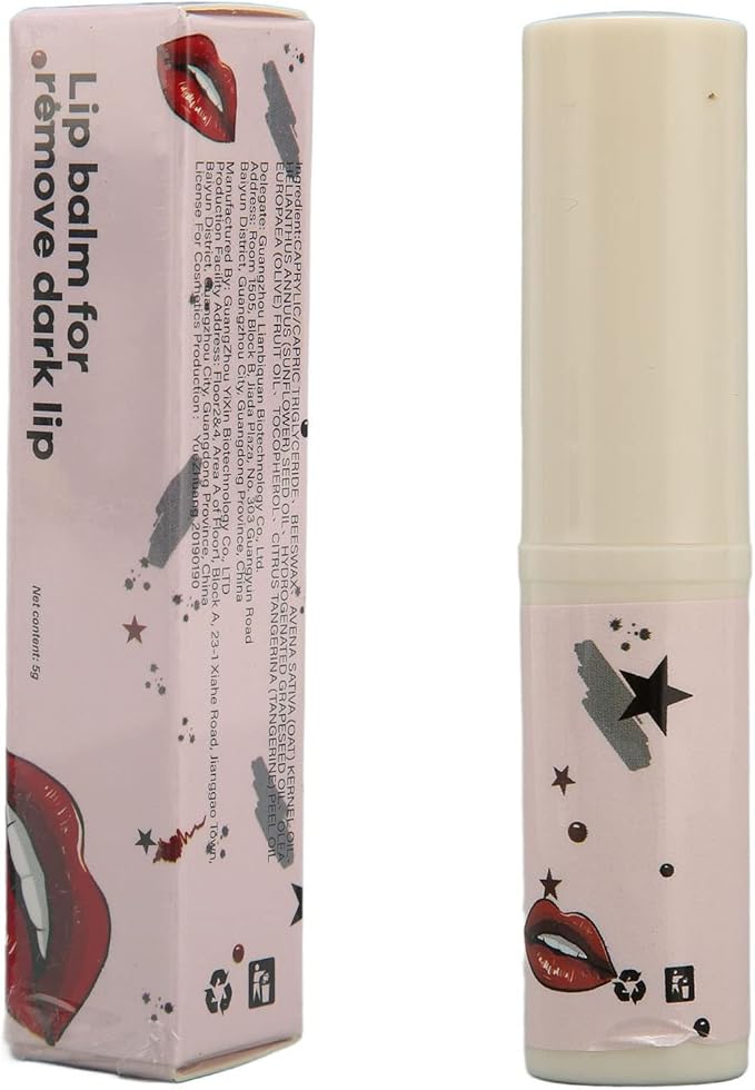Lip Balm, Remove Dark Lip Portable Mild Easy To Apply Nourishing Lip Balm Brightening Lips Beeswax for Night for Women, facial skin care products