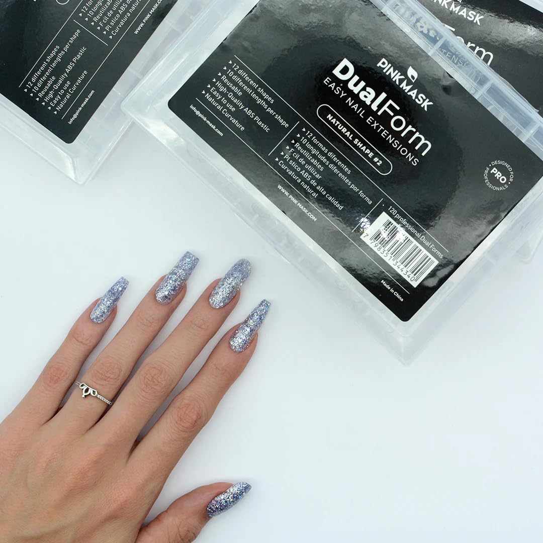 Professional Dual Forms -Natural Shape #1-120 Units for Professional Nail Extensions