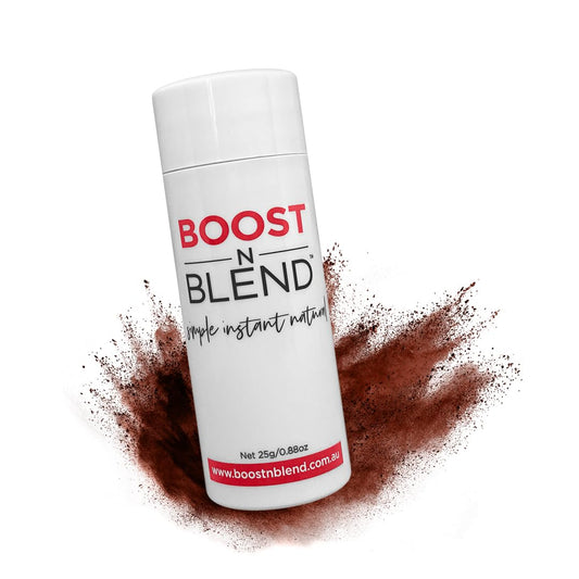 BOOST N BLEND Hair Fibers for Thinning Hair, Cotton Hair Volumizer for Women (25g/0.88oz) - Warm Cinnamon Brown