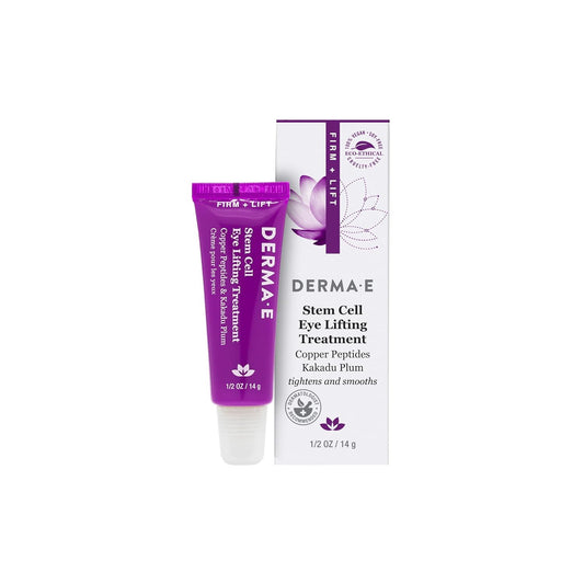 Derma E Stem Cell Lifting Eye Treatment – Multi Action Firming and Tightening Under Eye and Upper Eyelid Cream - Hydrating and Revitalizing Moisturizer, 0.5oz