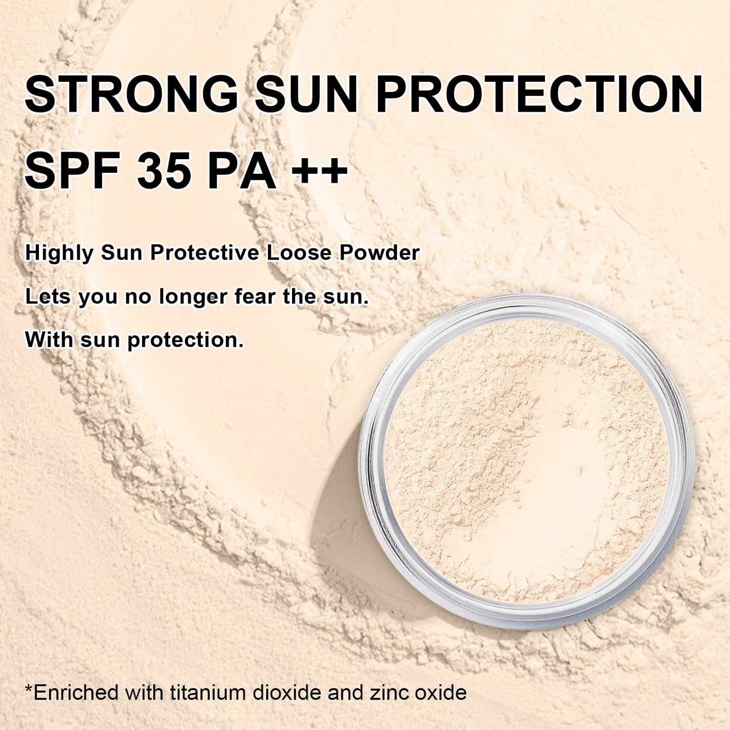 Mineral Setting Powder, SPF 35, Sunscreen Fair Face Loose Blurring FinishingPowder, Sheer Coverage, Weightless and Oil Control, Extend Base Makeup(#02 Fair Setting Makeup)